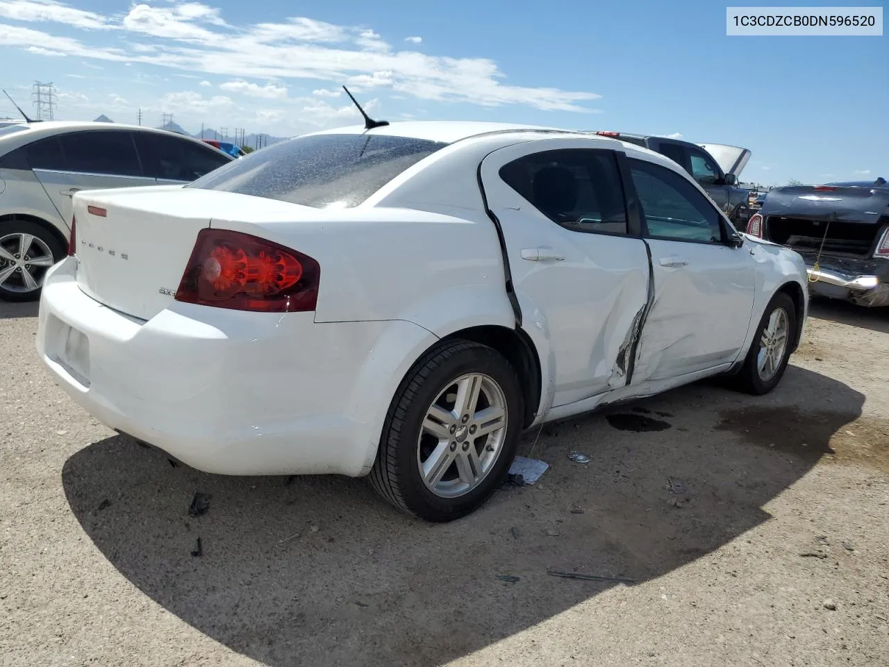 2013 Dodge Avenger Sxt VIN: 1C3CDZCB0DN596520 Lot: 60781454