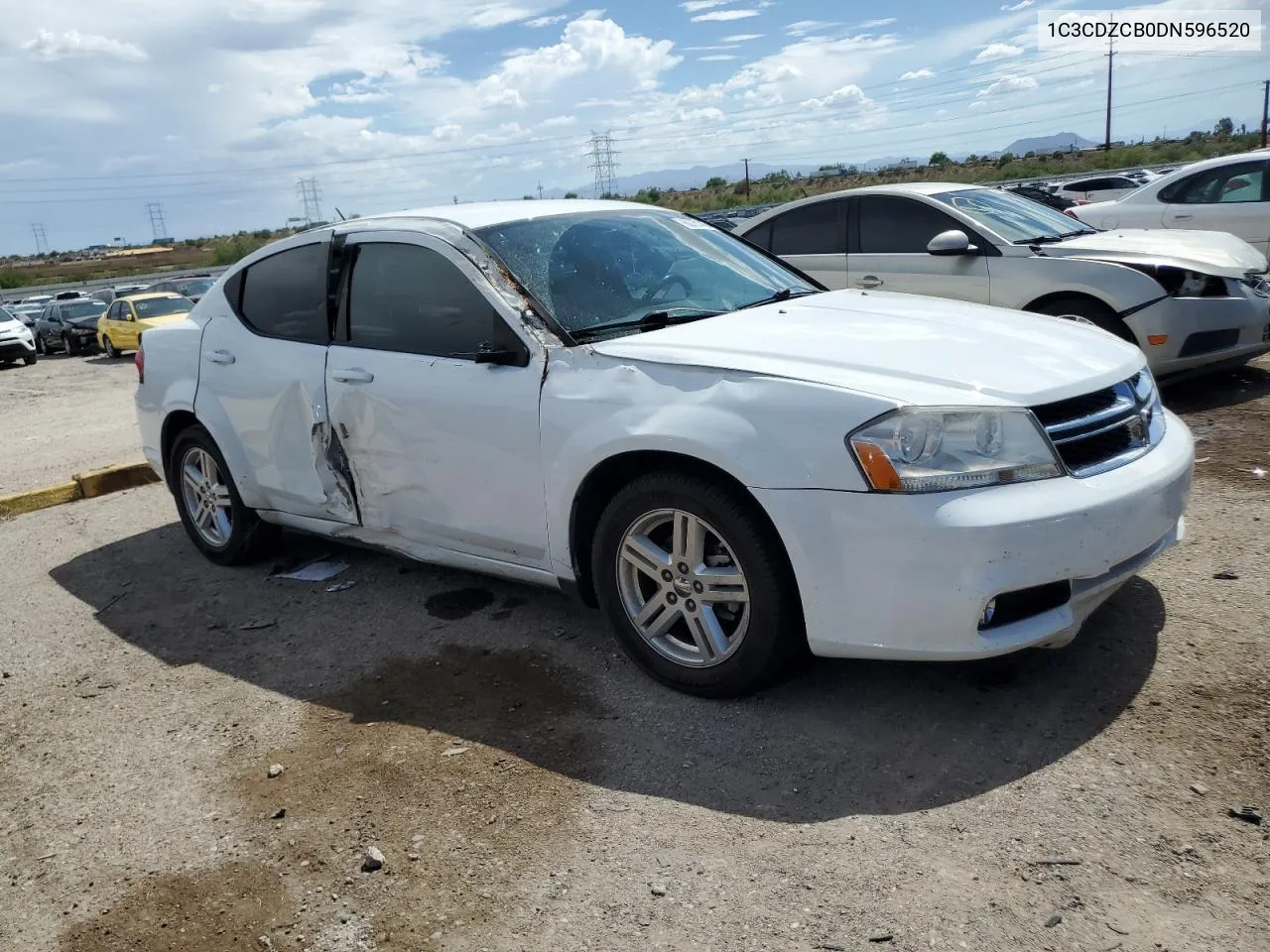 2013 Dodge Avenger Sxt VIN: 1C3CDZCB0DN596520 Lot: 60781454