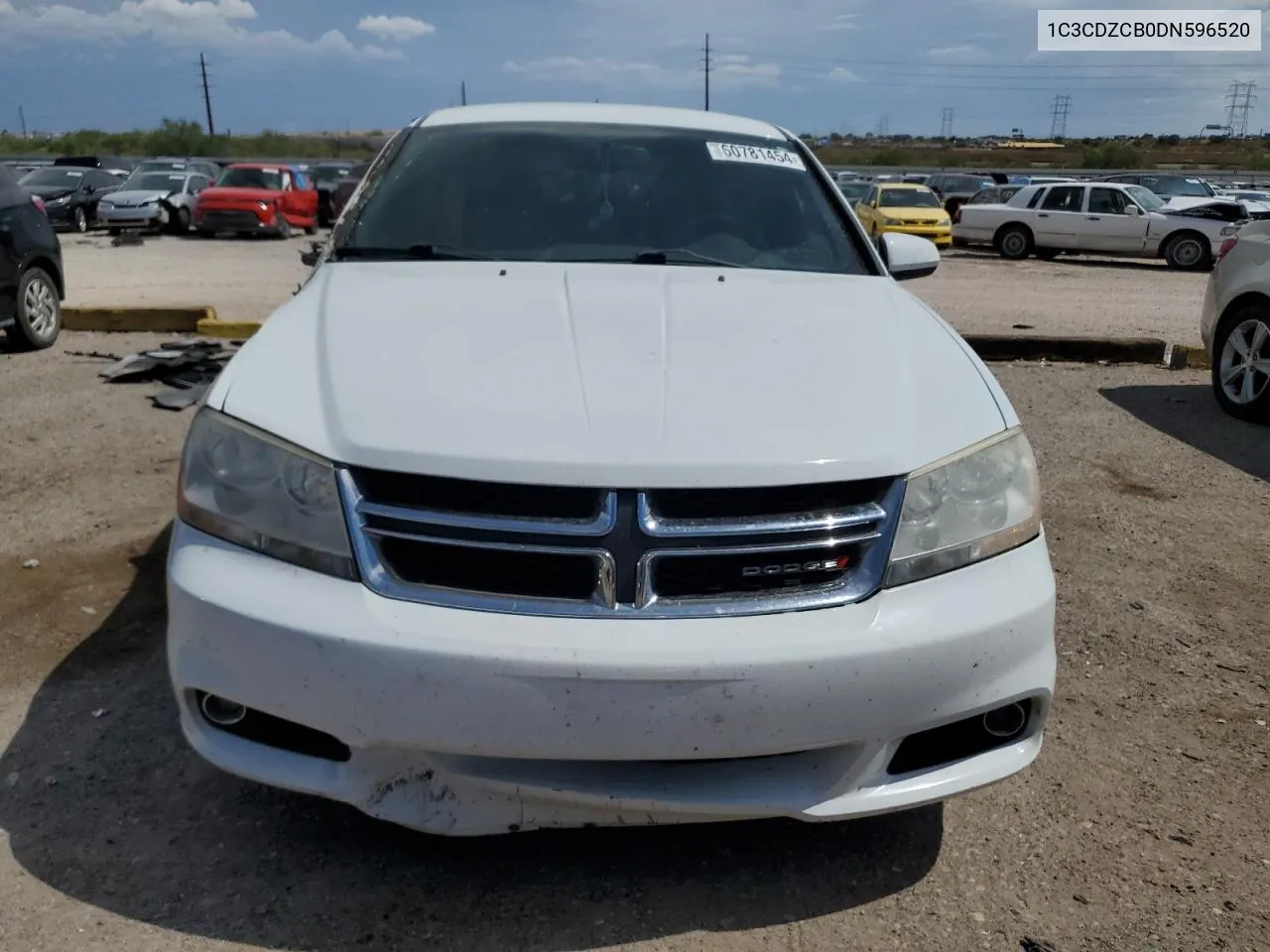 2013 Dodge Avenger Sxt VIN: 1C3CDZCB0DN596520 Lot: 60781454