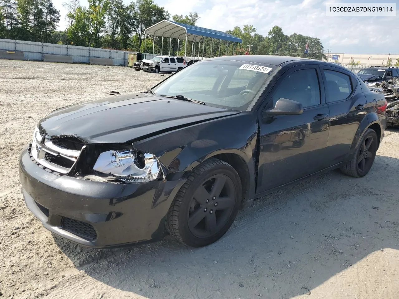 2013 Dodge Avenger Se VIN: 1C3CDZAB7DN519114 Lot: 61770524