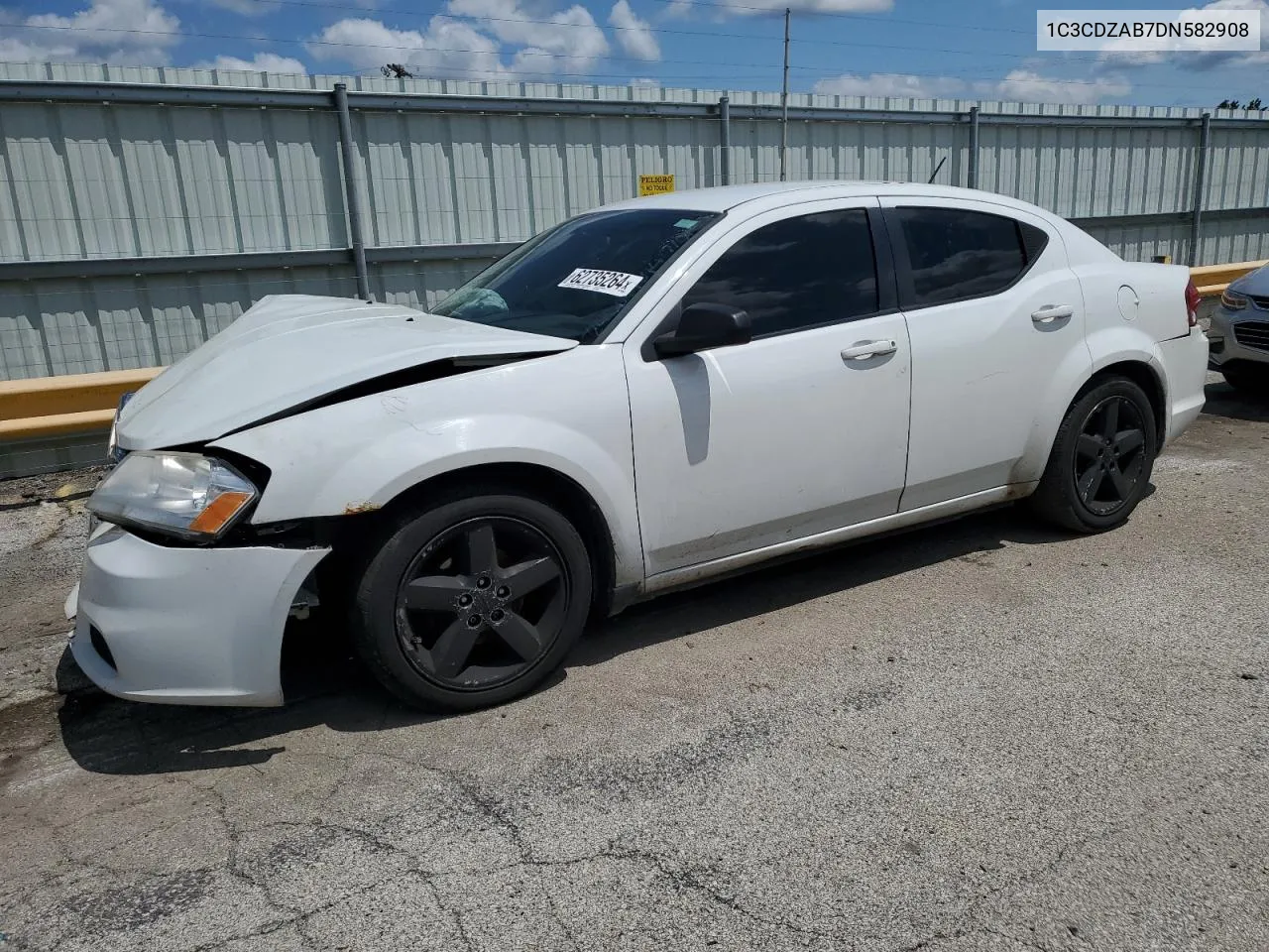 2013 Dodge Avenger Se VIN: 1C3CDZAB7DN582908 Lot: 62735264