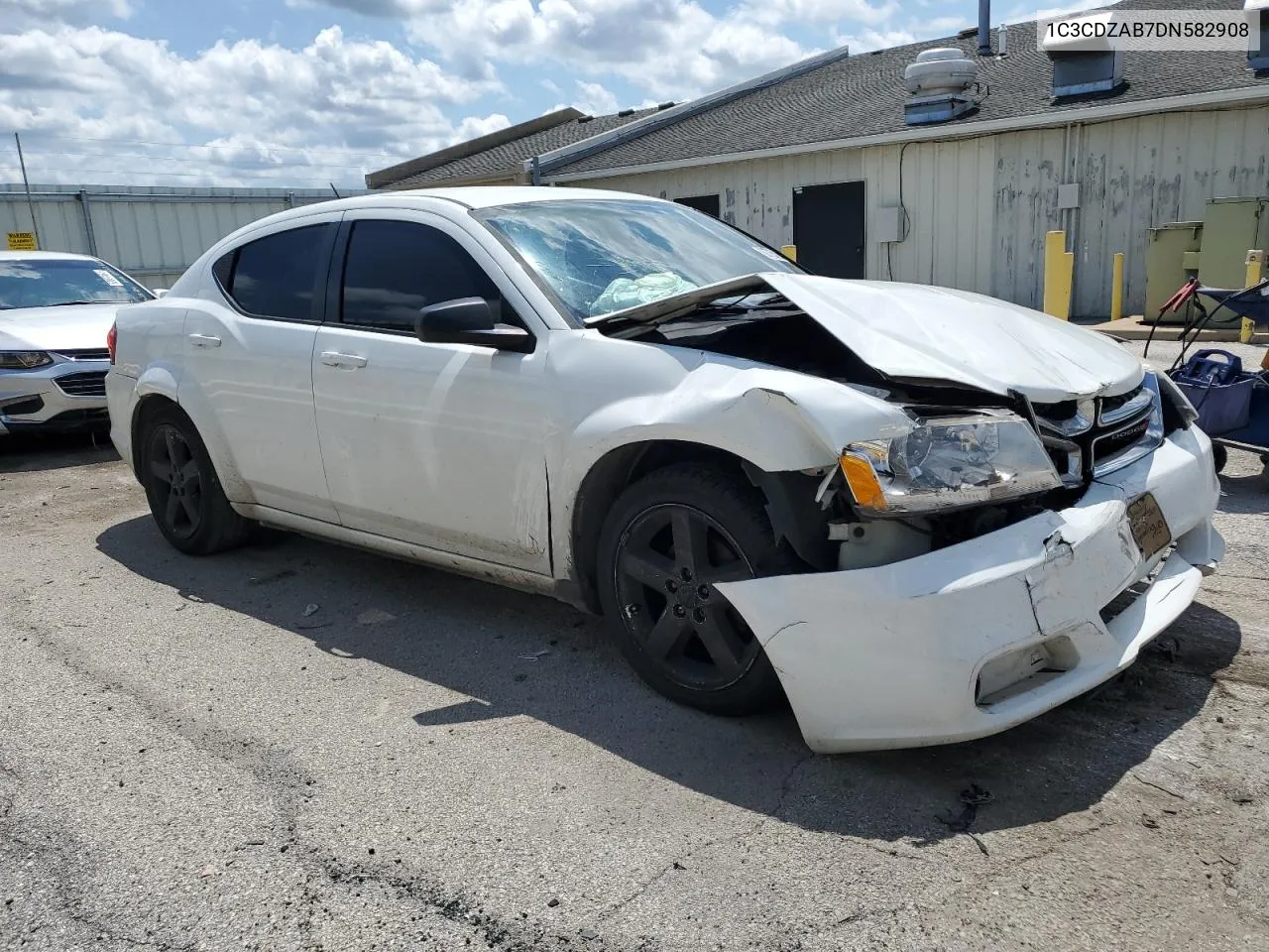 2013 Dodge Avenger Se VIN: 1C3CDZAB7DN582908 Lot: 62735264