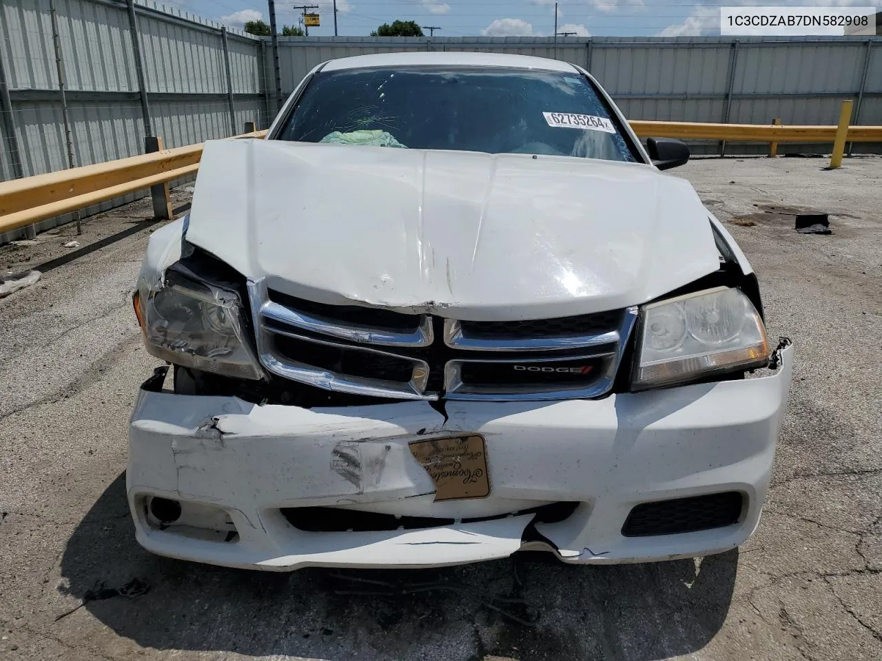 2013 Dodge Avenger Se VIN: 1C3CDZAB7DN582908 Lot: 62735264