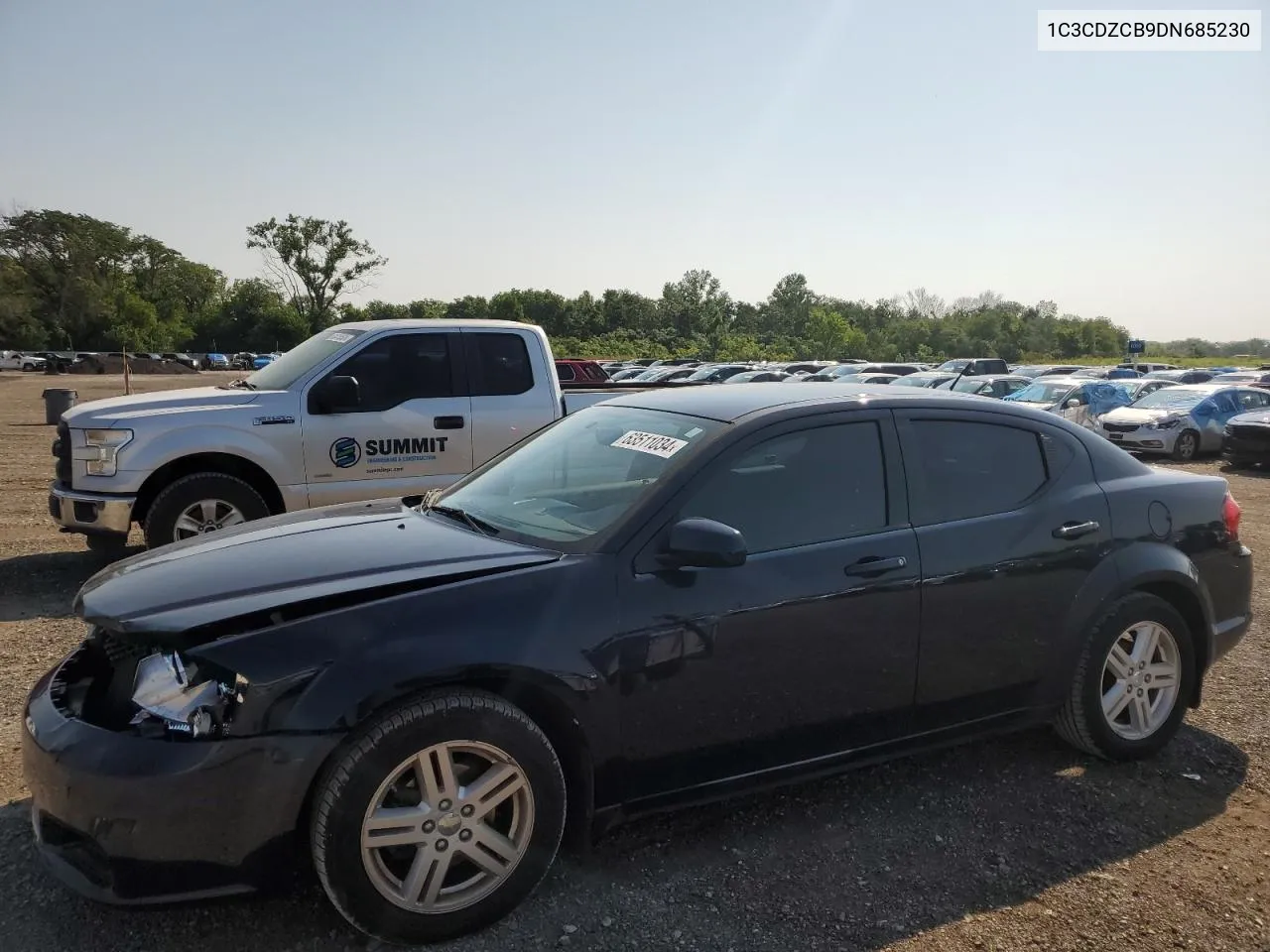 2013 Dodge Avenger Sxt VIN: 1C3CDZCB9DN685230 Lot: 63511034