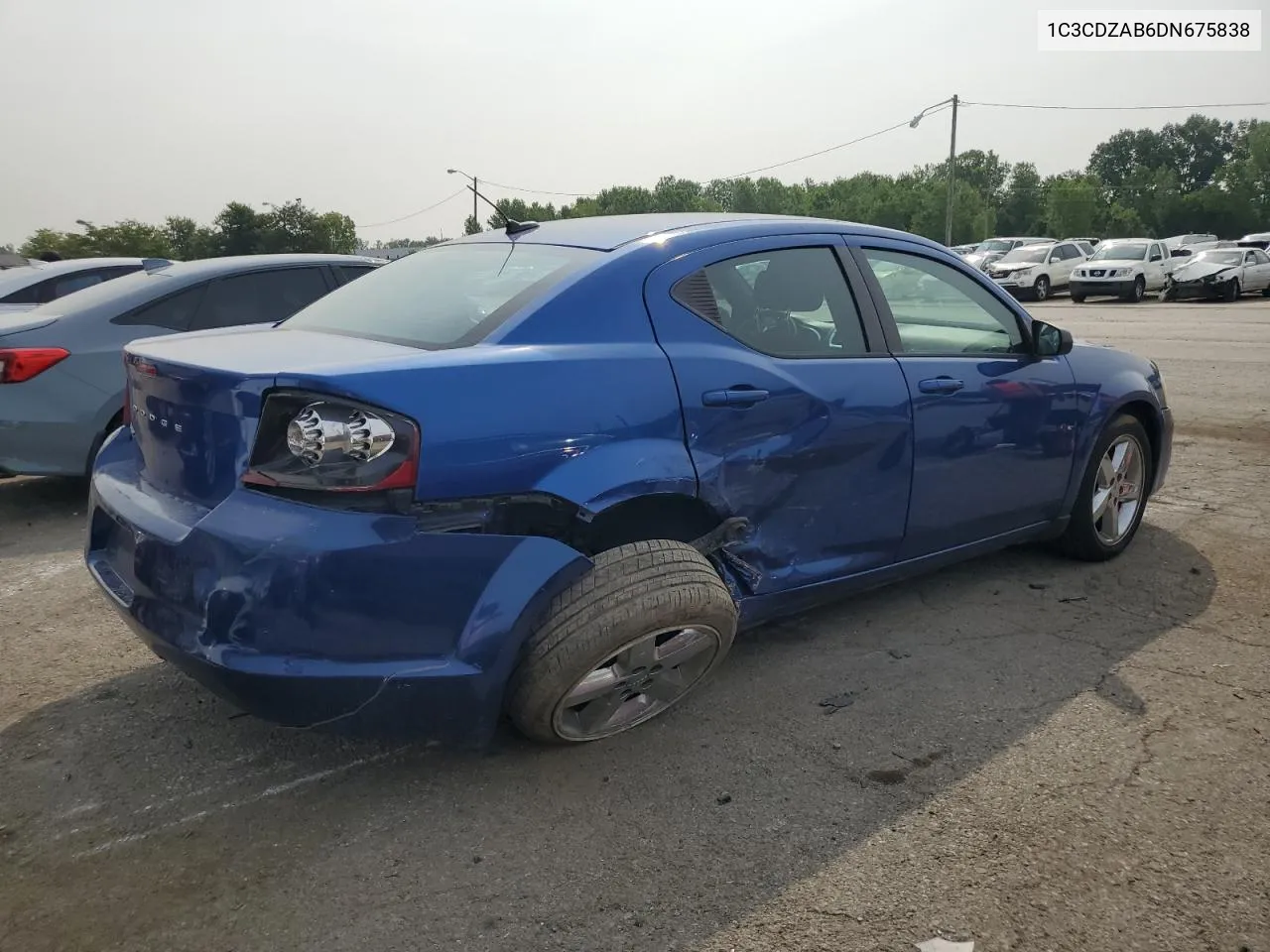 2013 Dodge Avenger Se VIN: 1C3CDZAB6DN675838 Lot: 64689624