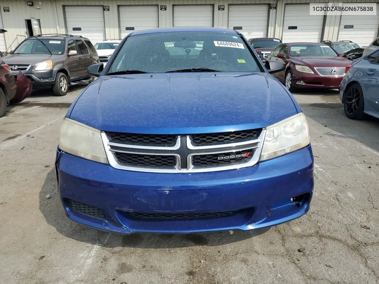 2013 Dodge Avenger Se VIN: 1C3CDZAB6DN675838 Lot: 64689624