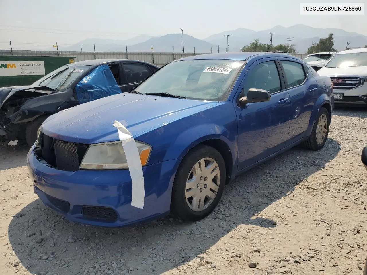 2013 Dodge Avenger Se VIN: 1C3CDZAB9DN725860 Lot: 65084134