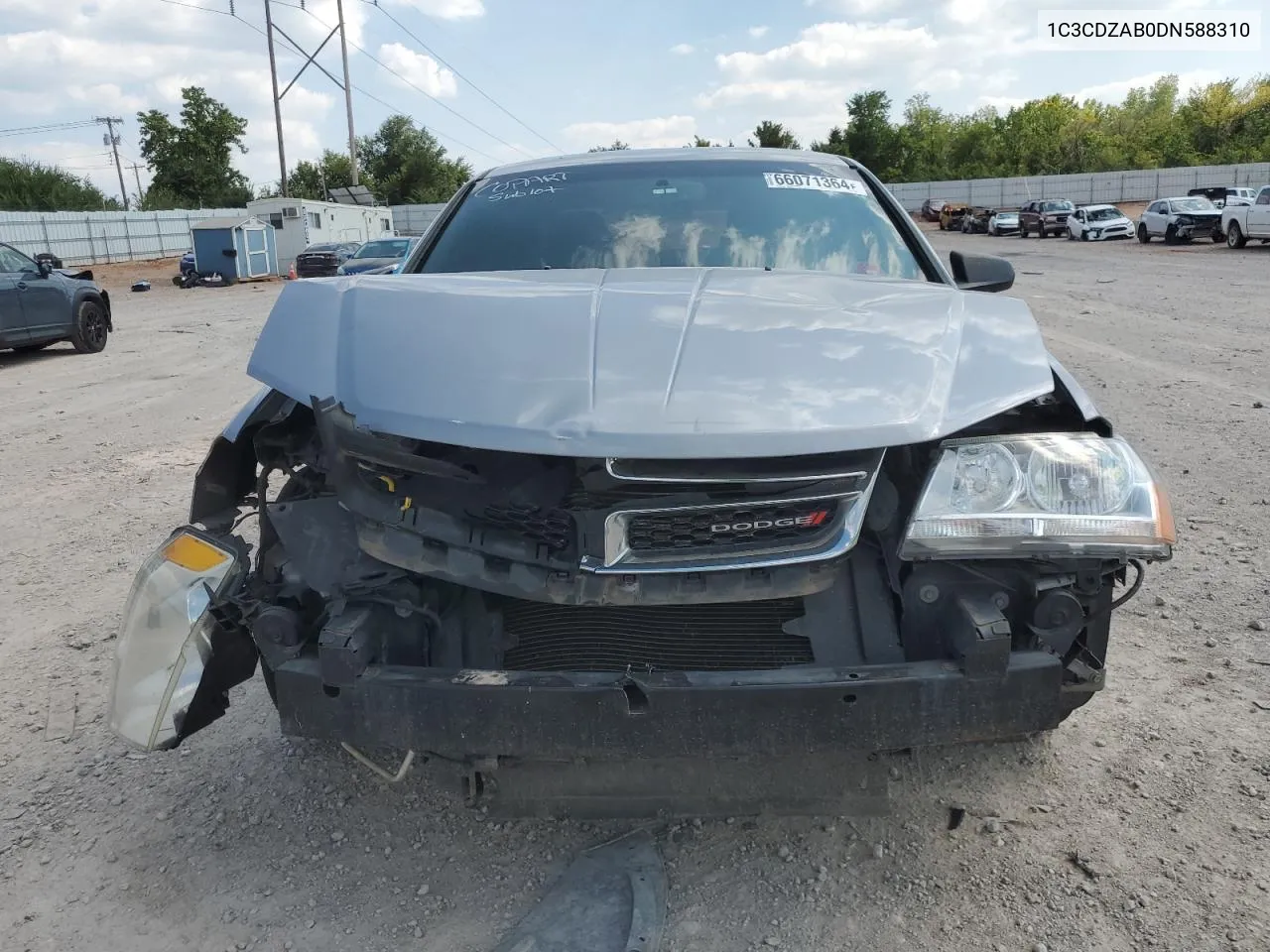 2013 Dodge Avenger Se VIN: 1C3CDZAB0DN588310 Lot: 66071364