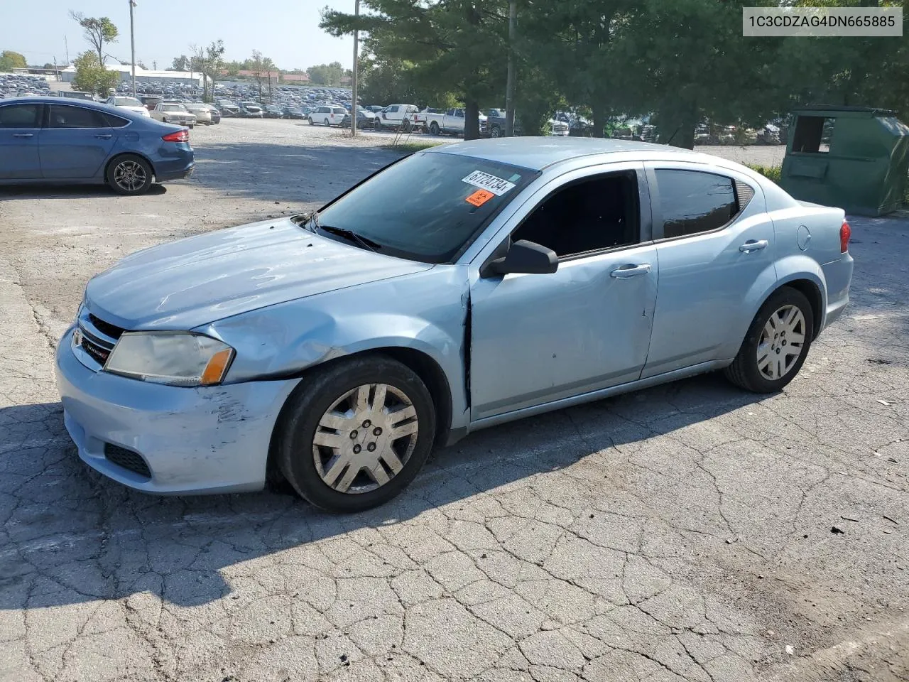 2013 Dodge Avenger Se VIN: 1C3CDZAG4DN665885 Lot: 67724734