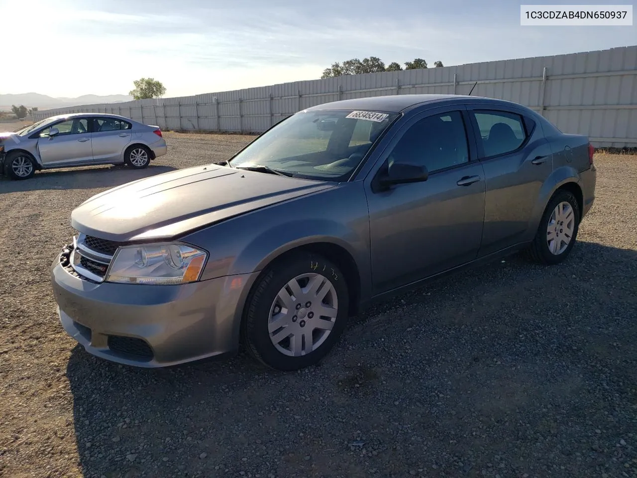 2013 Dodge Avenger Se VIN: 1C3CDZAB4DN650937 Lot: 68345314