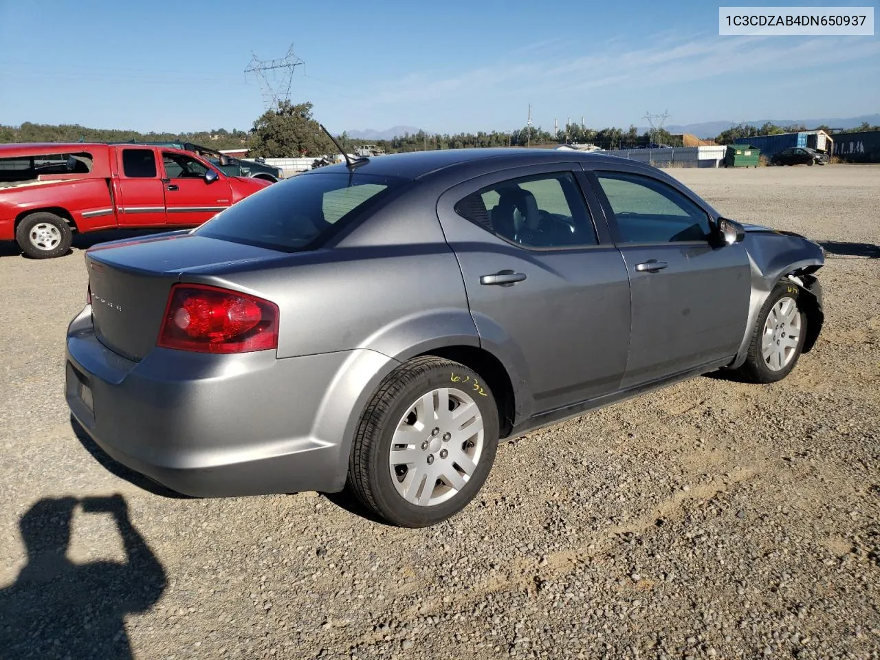 2013 Dodge Avenger Se VIN: 1C3CDZAB4DN650937 Lot: 68345314