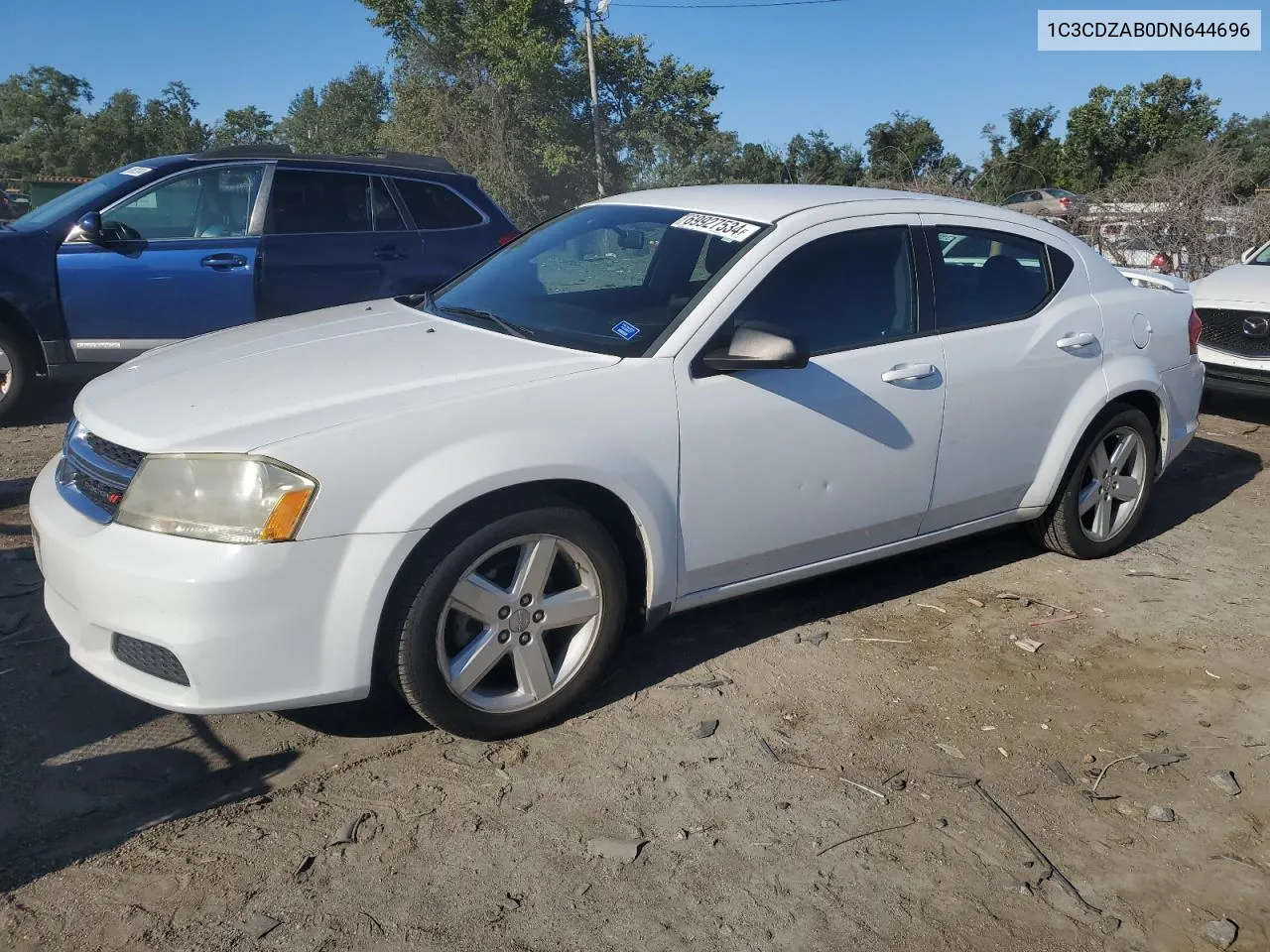 2013 Dodge Avenger Se VIN: 1C3CDZAB0DN644696 Lot: 69927534