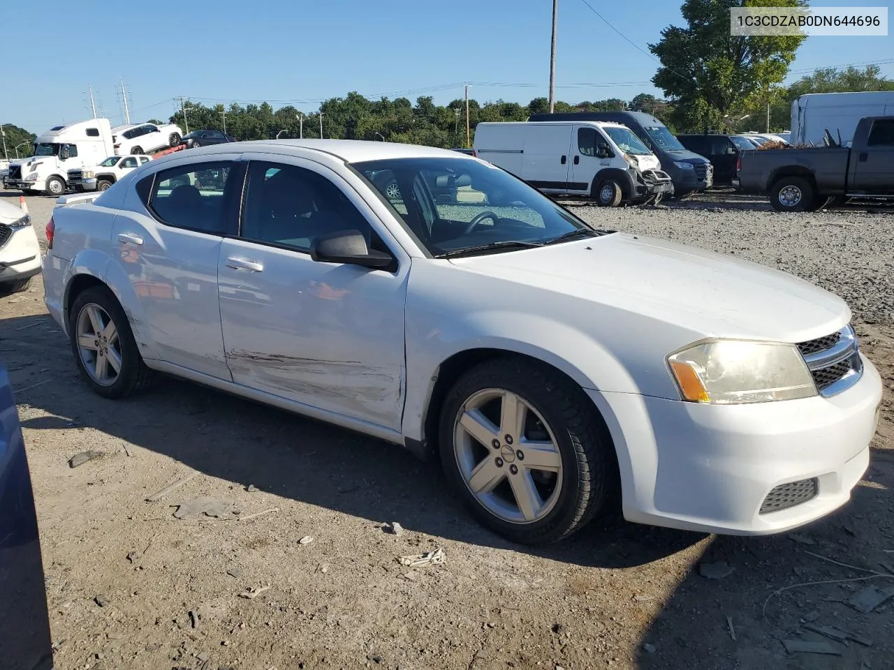 2013 Dodge Avenger Se VIN: 1C3CDZAB0DN644696 Lot: 69927534