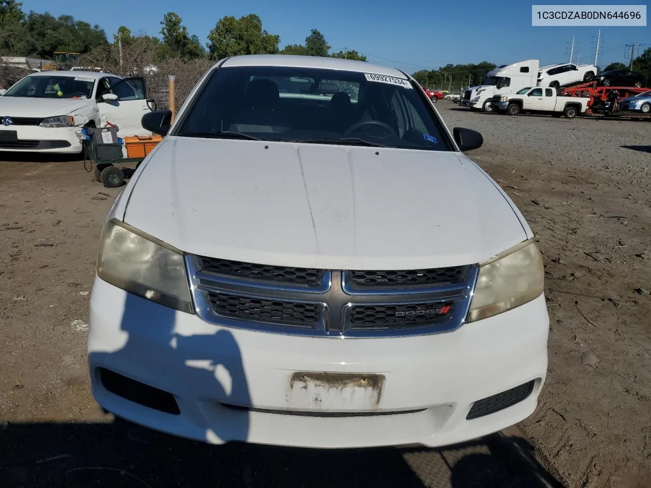 2013 Dodge Avenger Se VIN: 1C3CDZAB0DN644696 Lot: 69927534