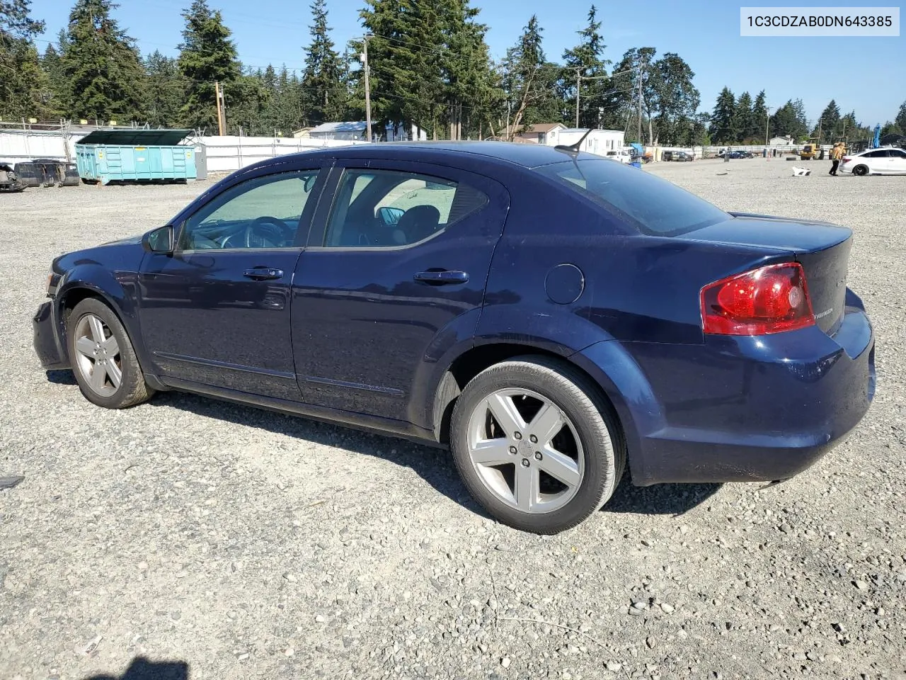 2013 Dodge Avenger Se VIN: 1C3CDZAB0DN643385 Lot: 70039644