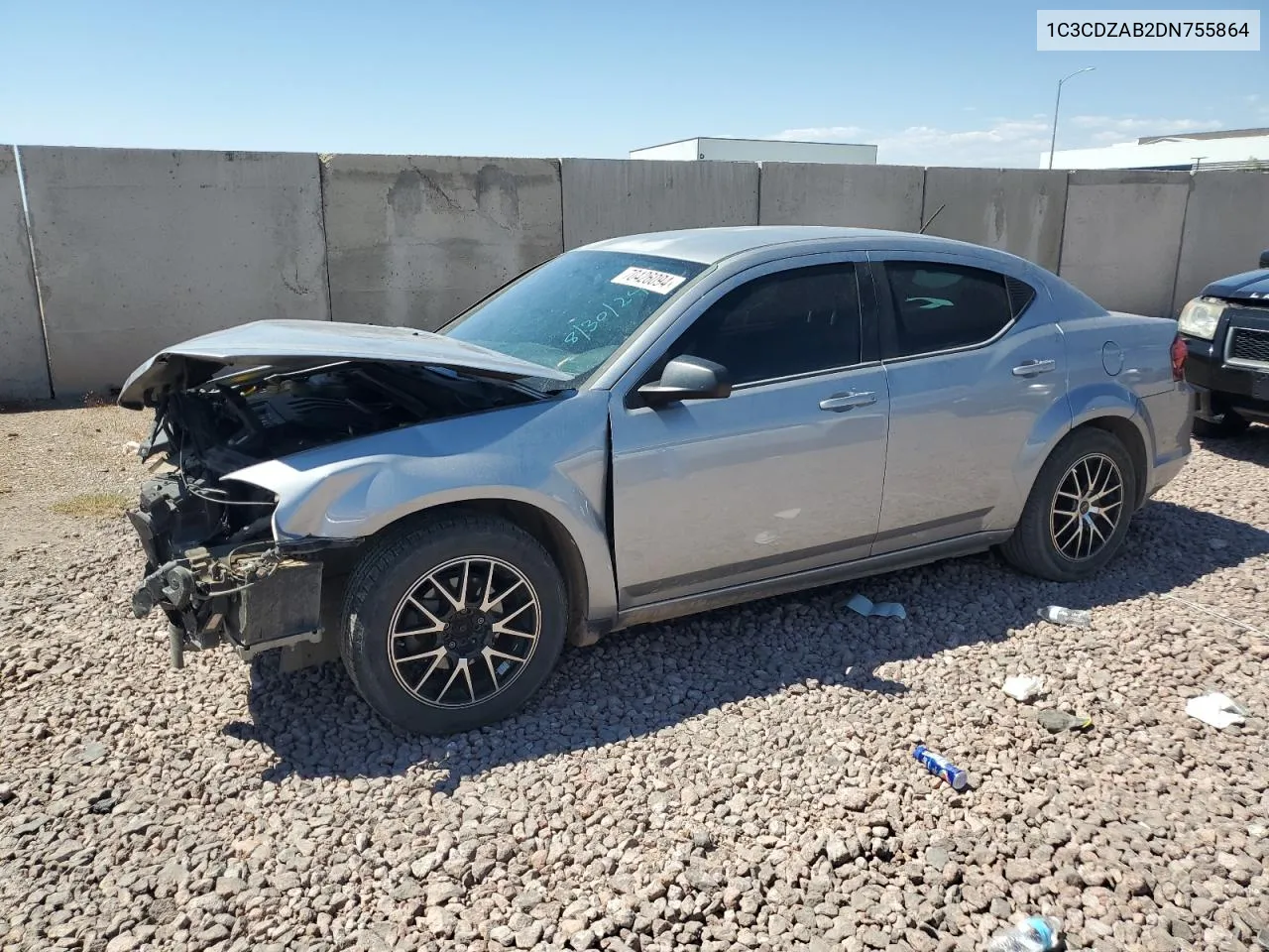 2013 Dodge Avenger Se VIN: 1C3CDZAB2DN755864 Lot: 70426094