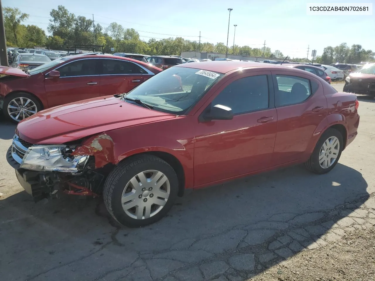 2013 Dodge Avenger Se VIN: 1C3CDZAB4DN702681 Lot: 70649954