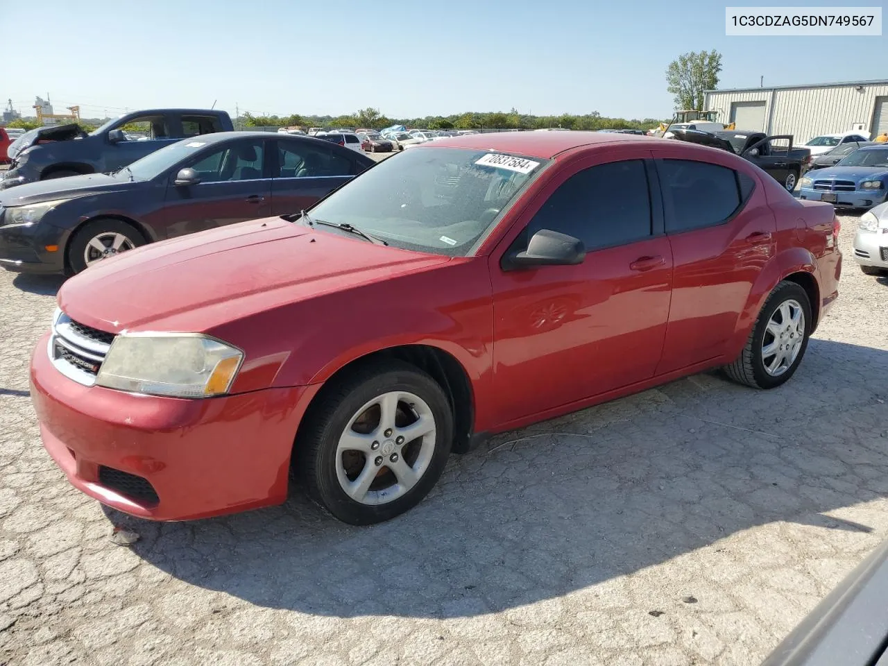 2013 Dodge Avenger Se VIN: 1C3CDZAG5DN749567 Lot: 70837584