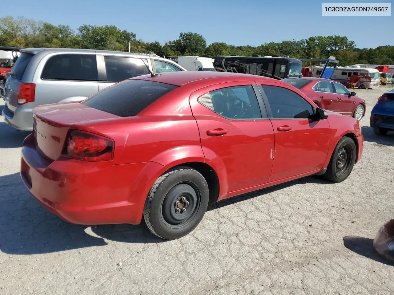 2013 Dodge Avenger Se VIN: 1C3CDZAG5DN749567 Lot: 70837584