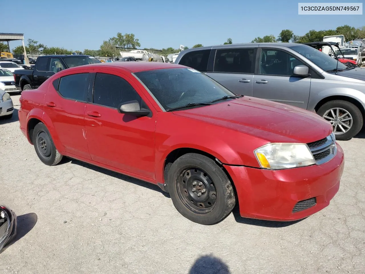 2013 Dodge Avenger Se VIN: 1C3CDZAG5DN749567 Lot: 70837584