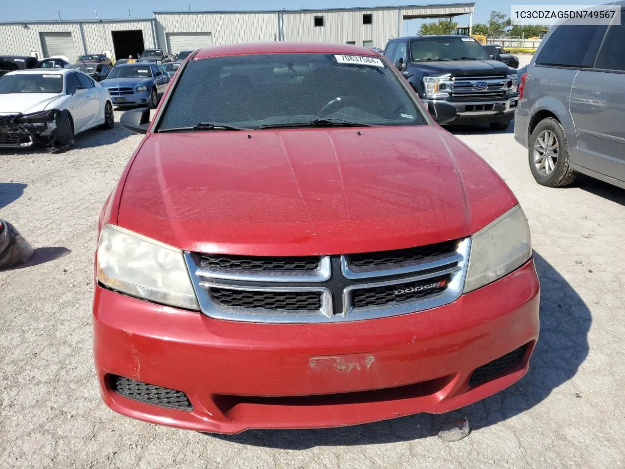 2013 Dodge Avenger Se VIN: 1C3CDZAG5DN749567 Lot: 70837584