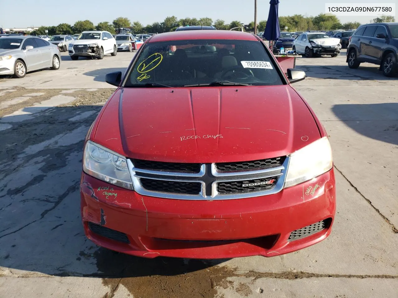 2013 Dodge Avenger Se VIN: 1C3CDZAG9DN677580 Lot: 70985634