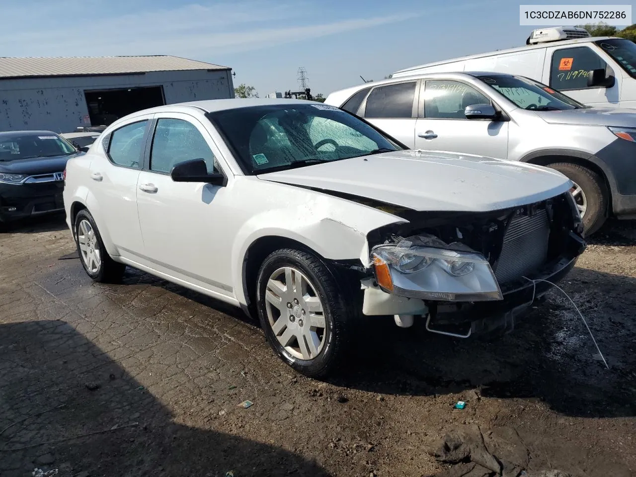 1C3CDZAB6DN752286 2013 Dodge Avenger Se