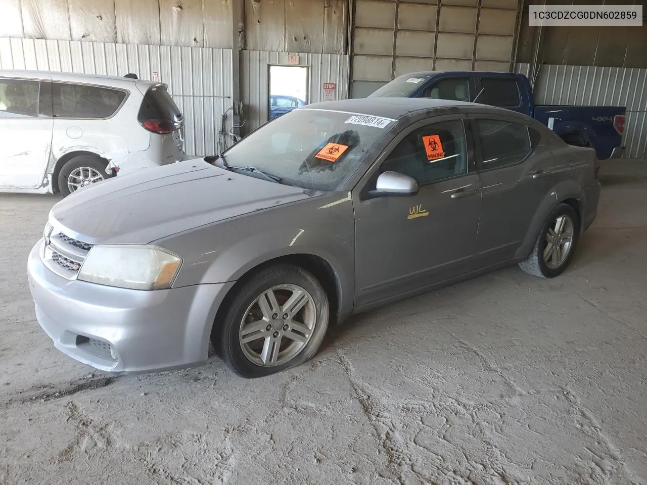 2013 Dodge Avenger Sxt VIN: 1C3CDZCG0DN602859 Lot: 72098814