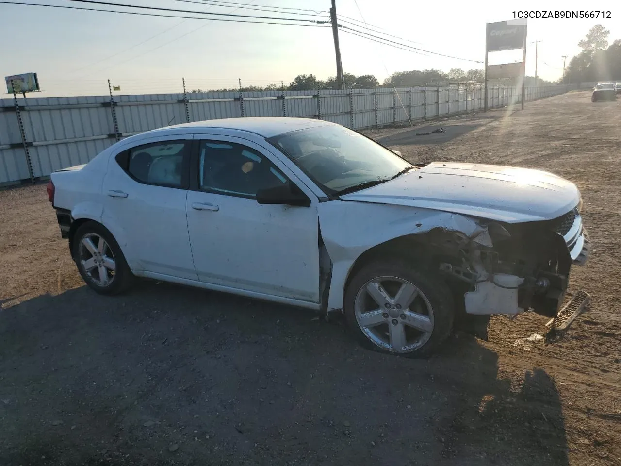 2013 Dodge Avenger Se VIN: 1C3CDZAB9DN566712 Lot: 72289914