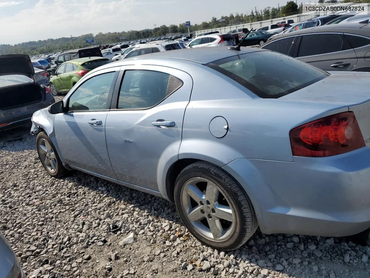 2013 Dodge Avenger Se VIN: 1C3CDZAB0DN687824 Lot: 72419164