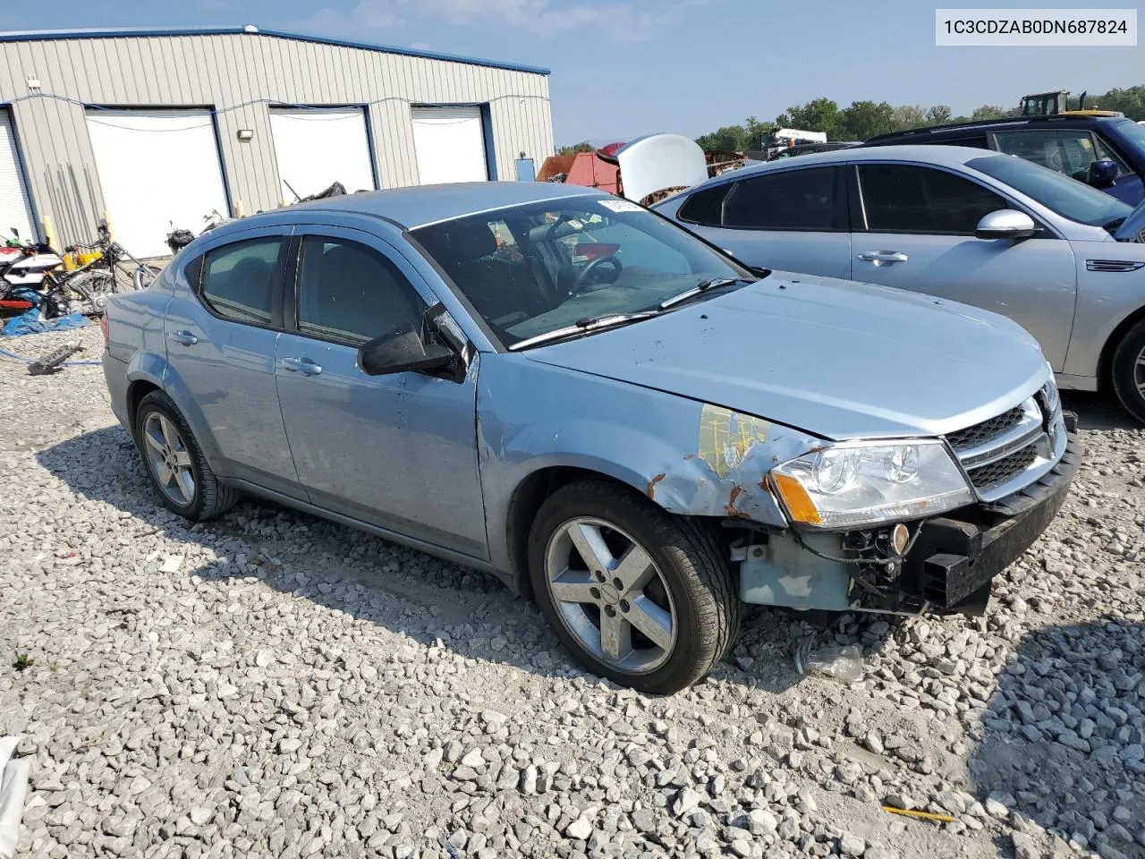 2013 Dodge Avenger Se VIN: 1C3CDZAB0DN687824 Lot: 72419164