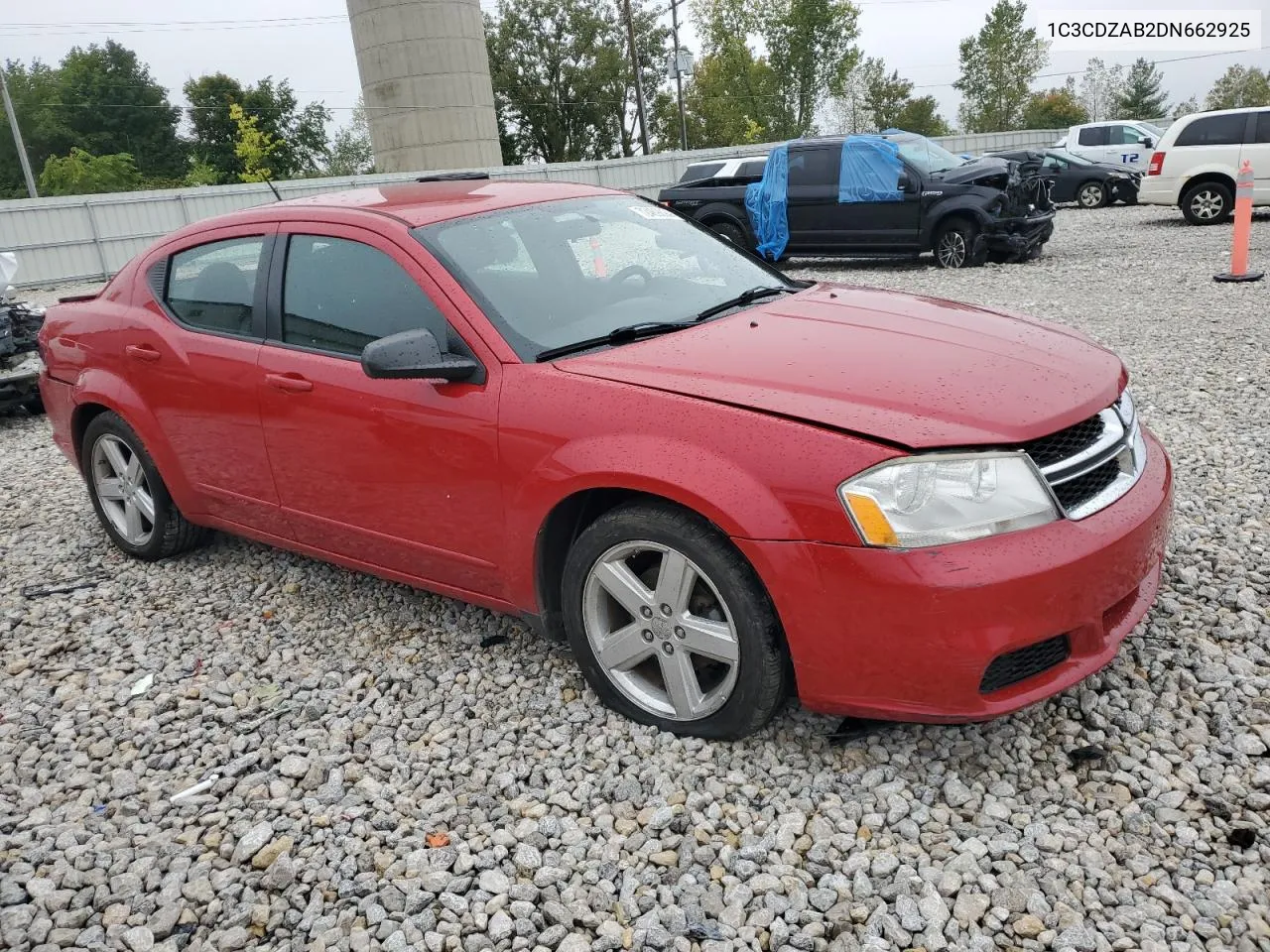 2013 Dodge Avenger Se VIN: 1C3CDZAB2DN662925 Lot: 72469894