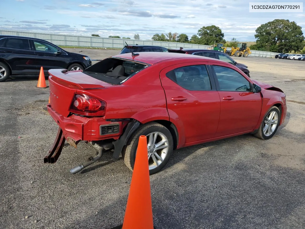 2013 Dodge Avenger Se VIN: 1C3CDZAG7DN770291 Lot: 72620594