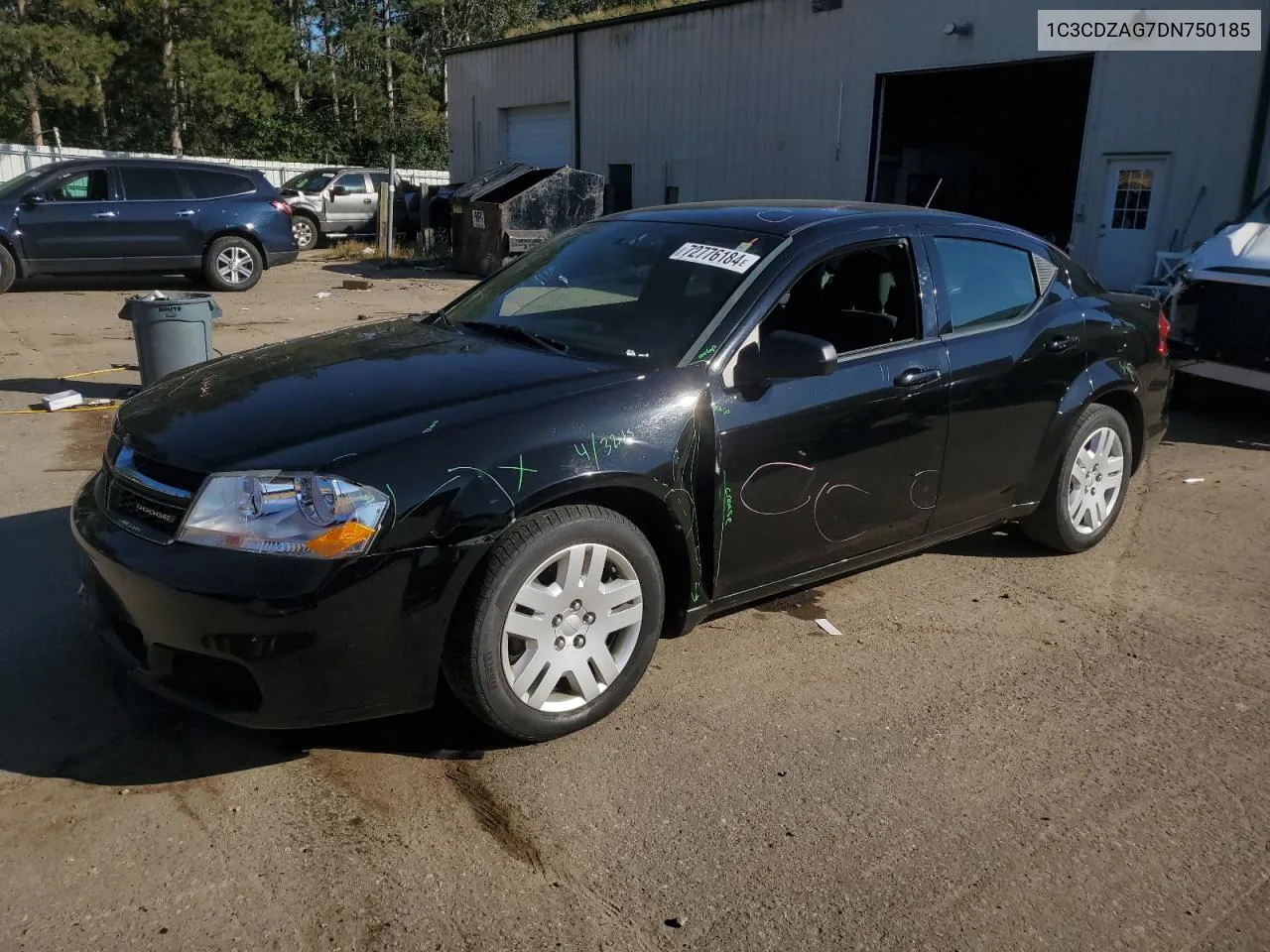 2013 Dodge Avenger Se VIN: 1C3CDZAG7DN750185 Lot: 72776184