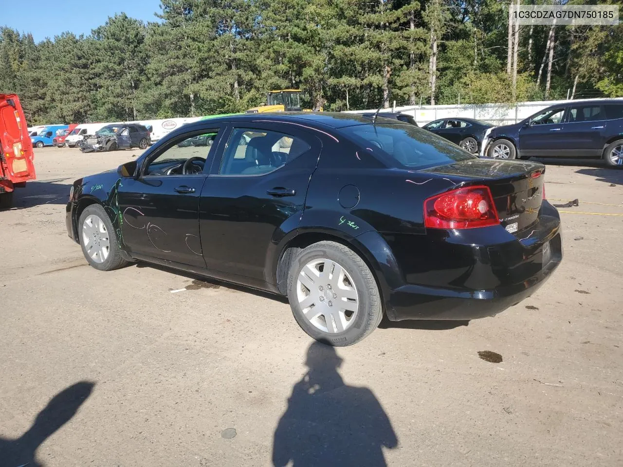 2013 Dodge Avenger Se VIN: 1C3CDZAG7DN750185 Lot: 72776184