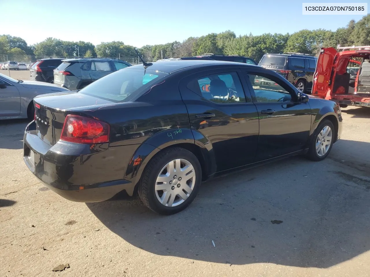 2013 Dodge Avenger Se VIN: 1C3CDZAG7DN750185 Lot: 72776184