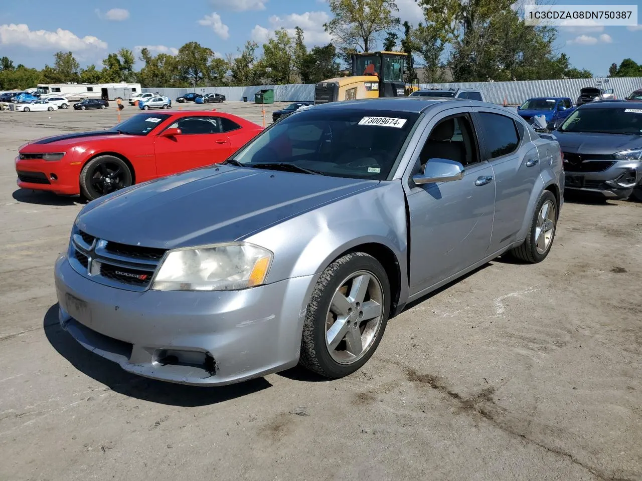 2013 Dodge Avenger Se VIN: 1C3CDZAG8DN750387 Lot: 73009674