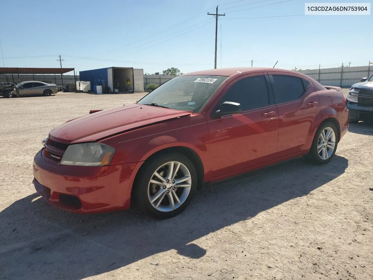 2013 Dodge Avenger Se VIN: 1C3CDZAG6DN753904 Lot: 73963124