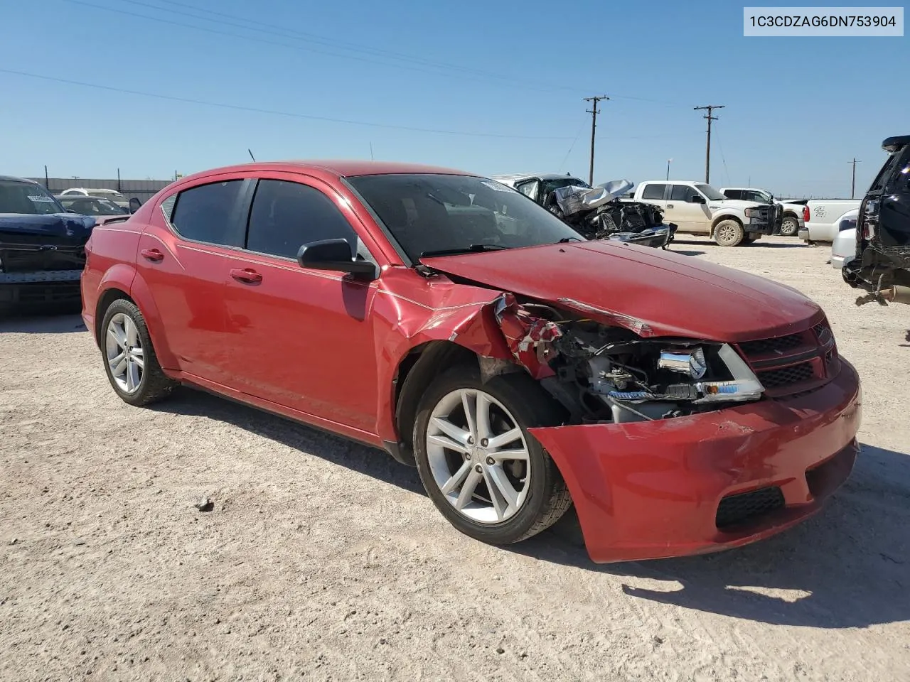 2013 Dodge Avenger Se VIN: 1C3CDZAG6DN753904 Lot: 73963124