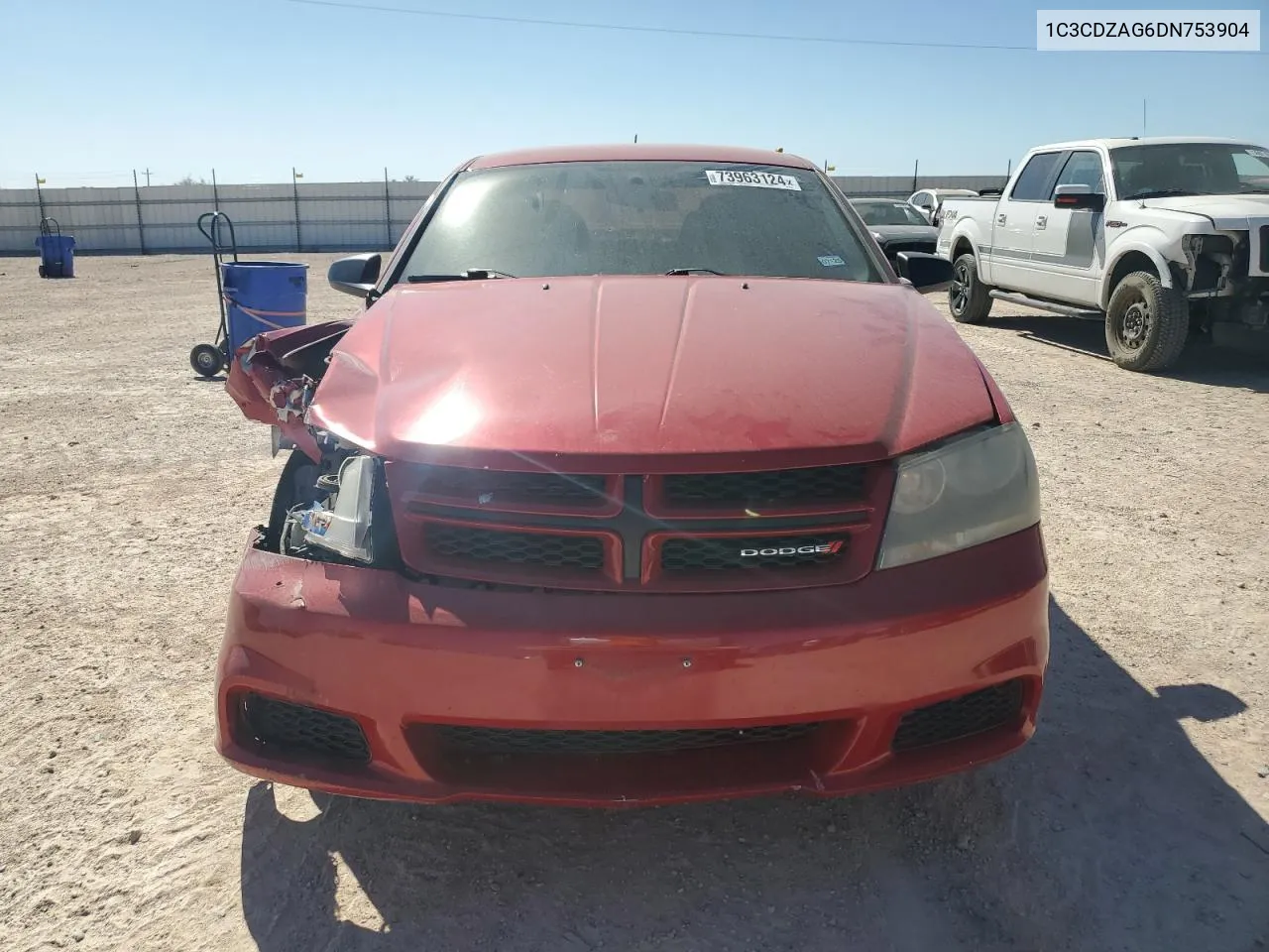 2013 Dodge Avenger Se VIN: 1C3CDZAG6DN753904 Lot: 73963124