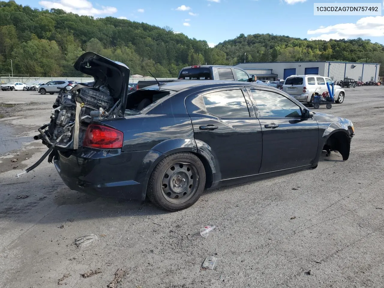 2013 Dodge Avenger Se VIN: 1C3CDZAG7DN757492 Lot: 74025434