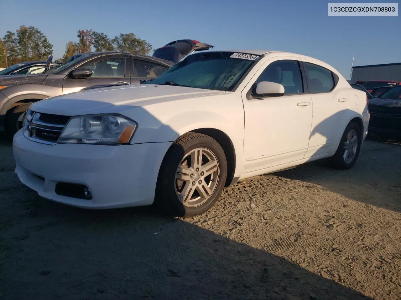 2013 Dodge Avenger Sxt VIN: 1C3CDZCGXDN708803 Lot: 74275264