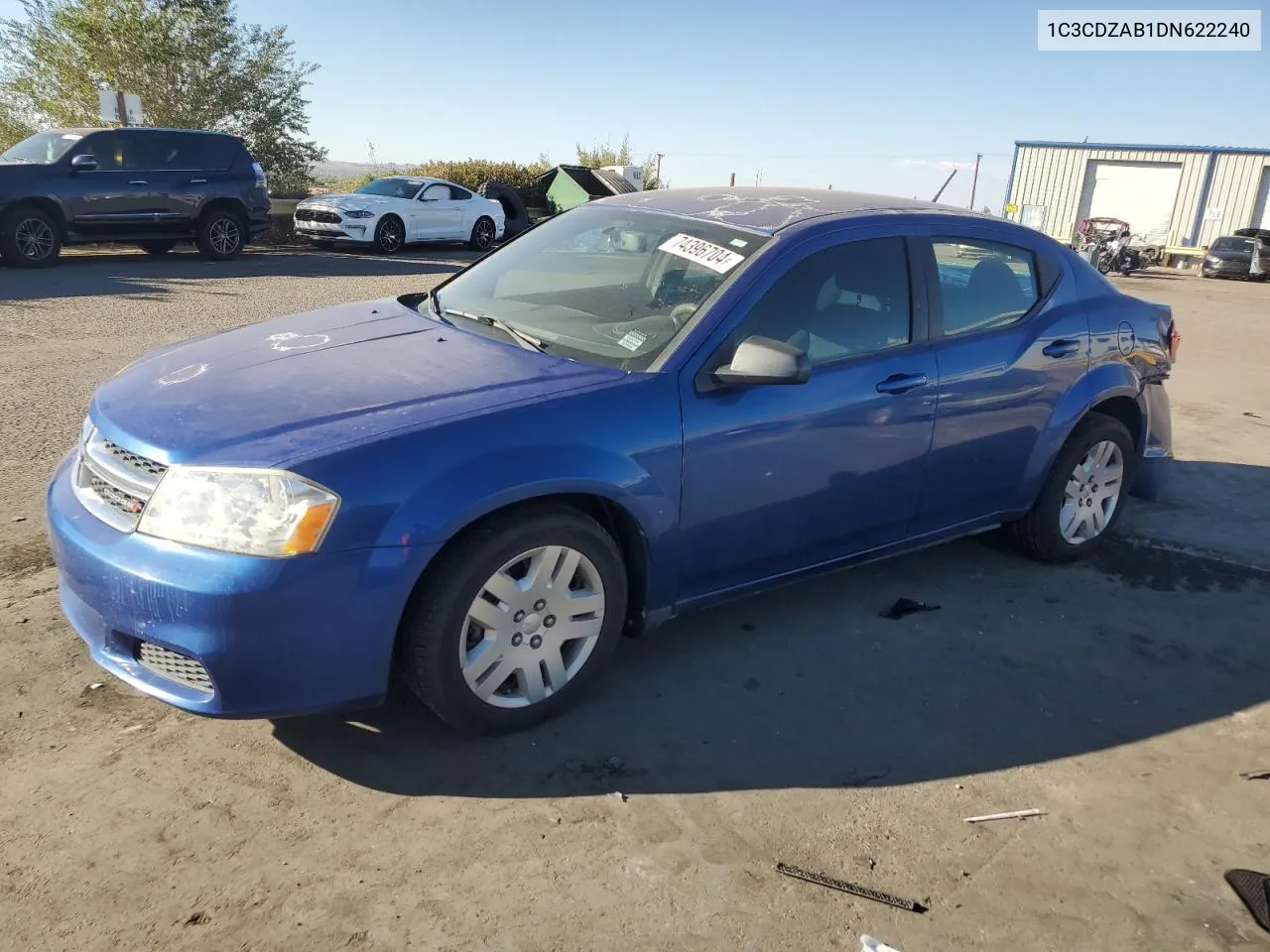 2013 Dodge Avenger Se VIN: 1C3CDZAB1DN622240 Lot: 74396704