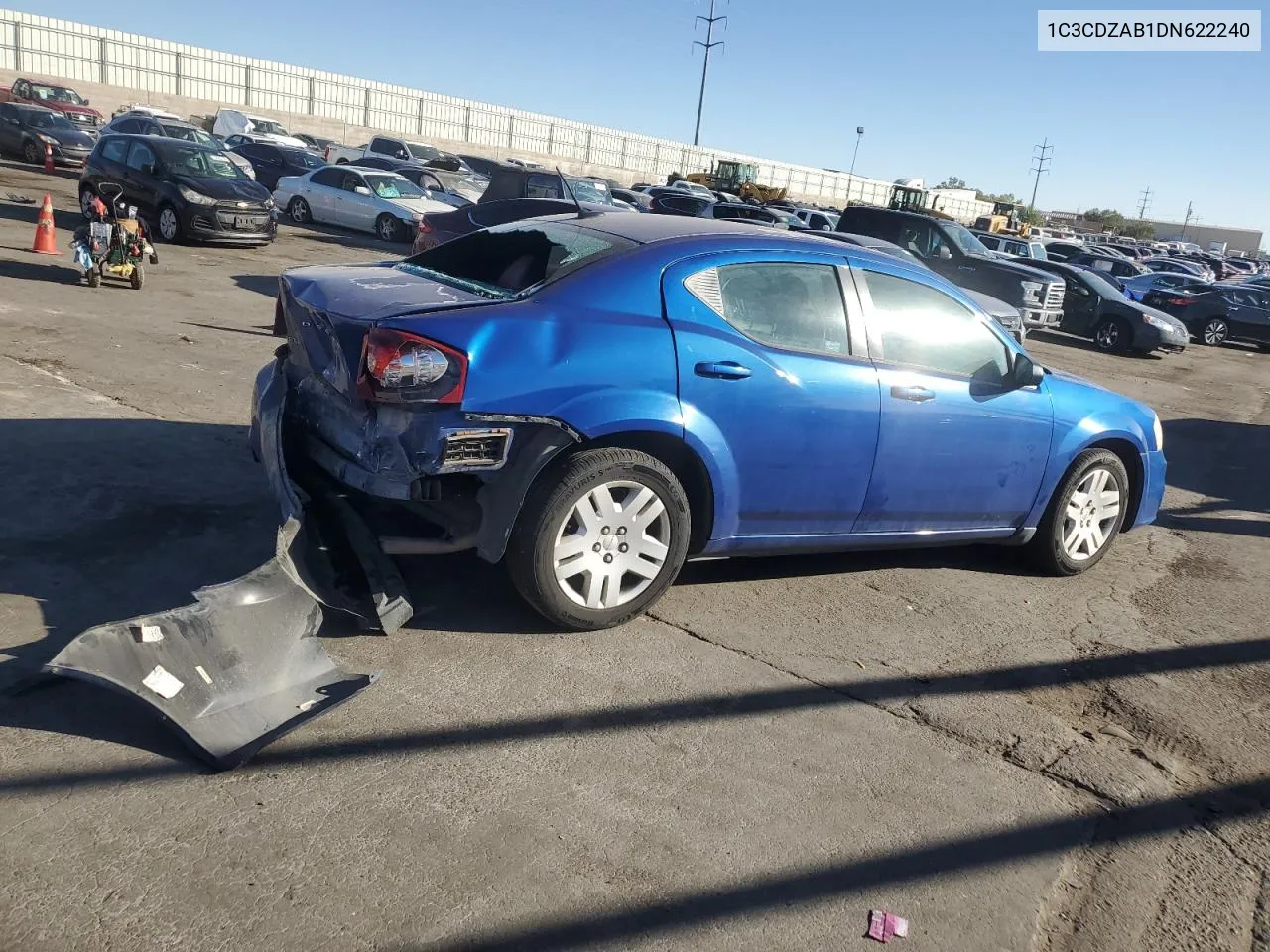 2013 Dodge Avenger Se VIN: 1C3CDZAB1DN622240 Lot: 74396704