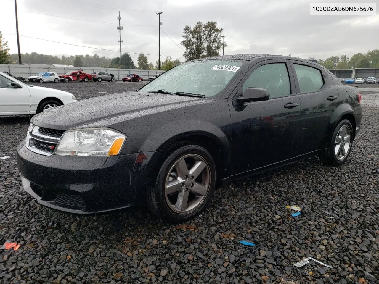 2013 Dodge Avenger Se VIN: 1C3CDZAB6DN675676 Lot: 74504504