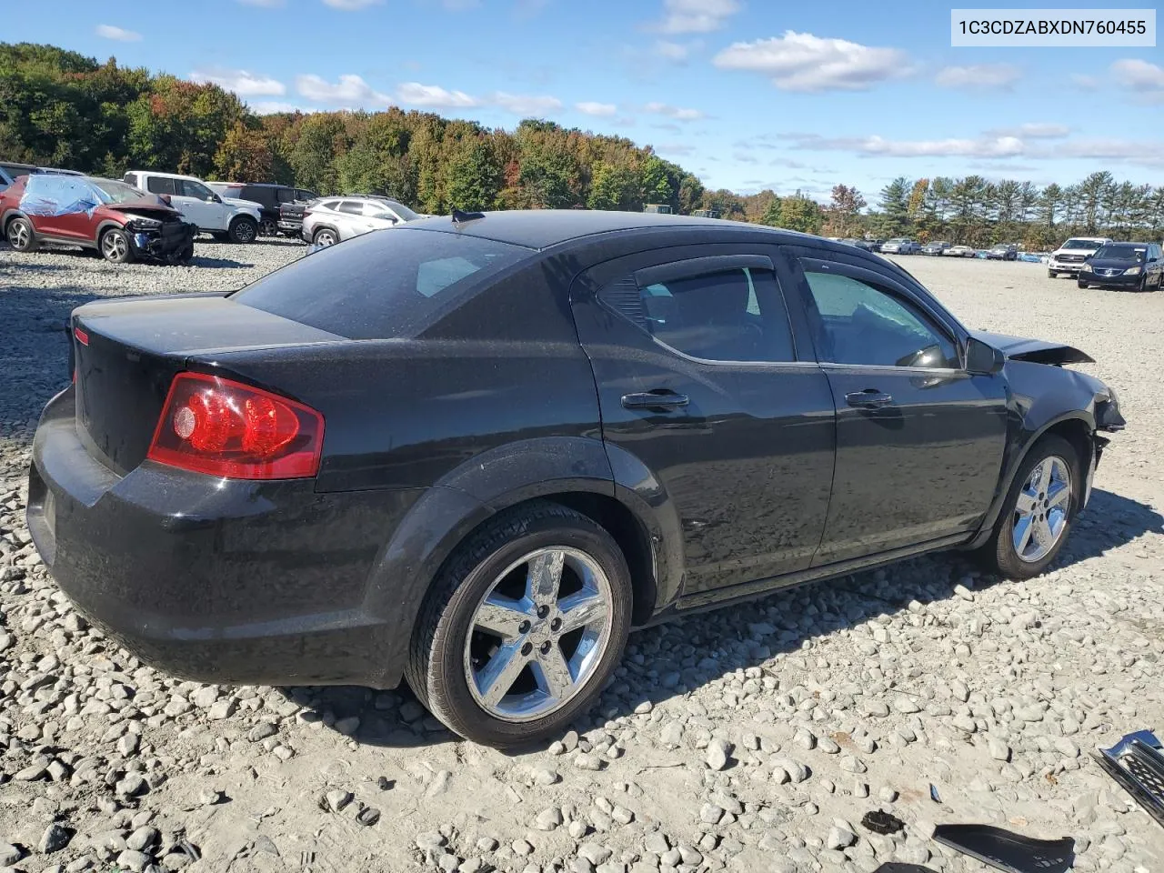 2013 Dodge Avenger Se VIN: 1C3CDZABXDN760455 Lot: 75315524