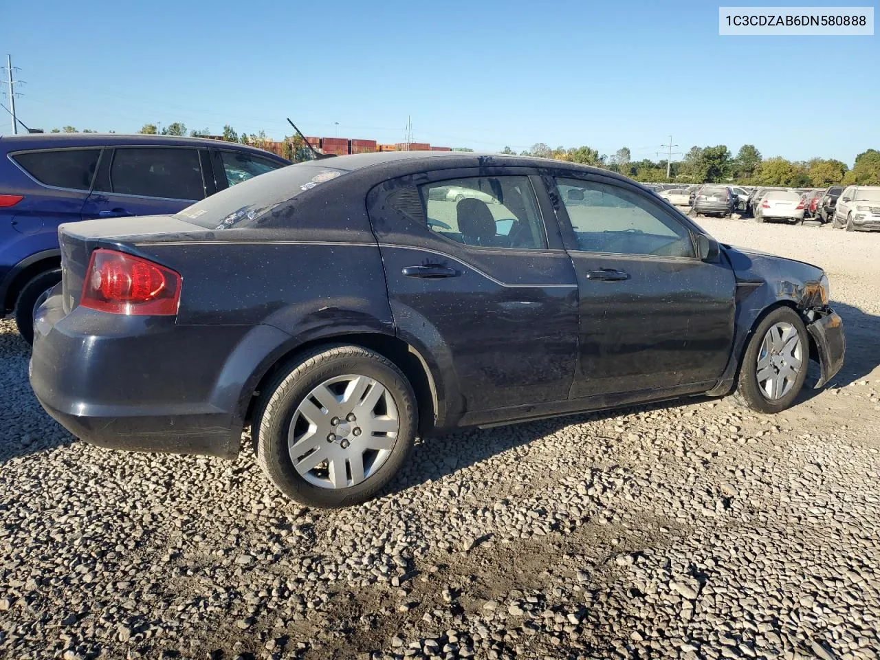 2013 Dodge Avenger Se VIN: 1C3CDZAB6DN580888 Lot: 75340694