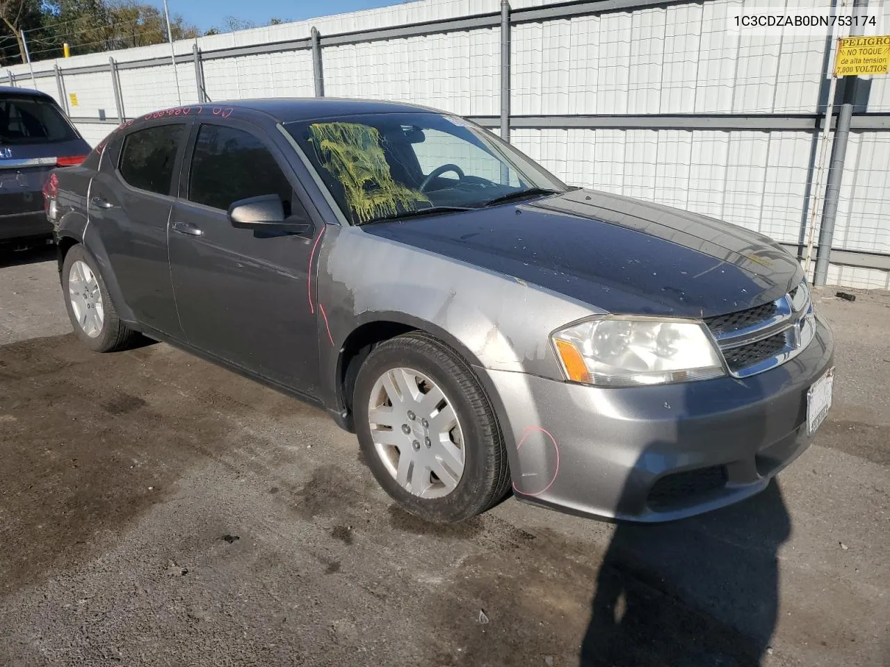 2013 Dodge Avenger Se VIN: 1C3CDZAB0DN753174 Lot: 76371234