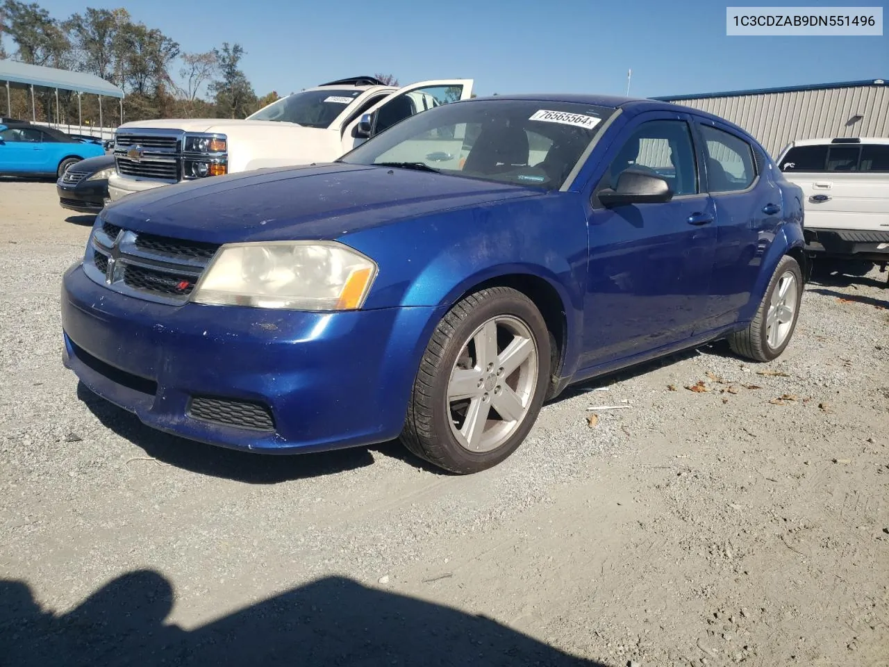 2013 Dodge Avenger Se VIN: 1C3CDZAB9DN551496 Lot: 76565564