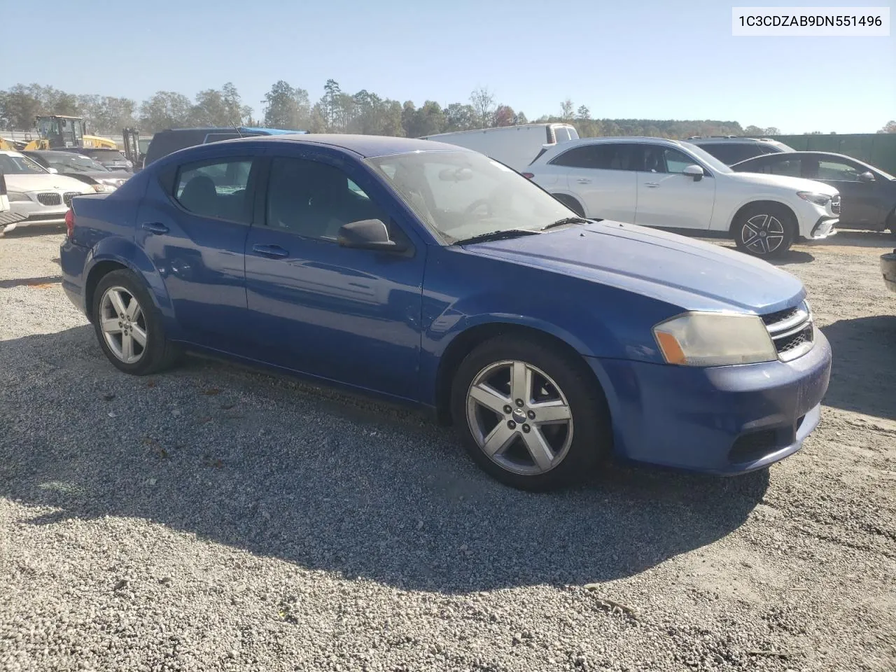 2013 Dodge Avenger Se VIN: 1C3CDZAB9DN551496 Lot: 76565564